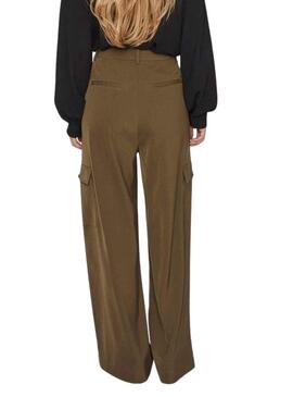 Hose Vila Winnie Mia Wide Cargo Braun Damen