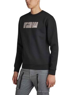 Sweatshirt G-Star Raw Filz Schwarz für Herren