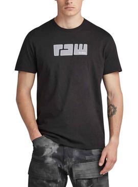 T-Shirt G-Star Raw Filz Schwarz für Herren