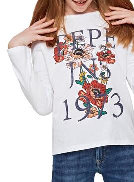 T-Shirt Pepe Jeans Axelle Weiß Mädchen