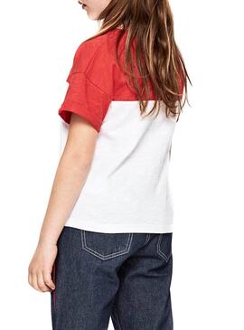 T-Shirt Pepe Jeans Antwerpen Rot Mädchen