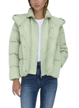 Jacke Only New Sydney Sara Puffer Grün Damen