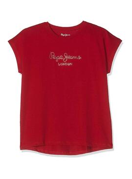 T-Shirt Pepe Jeans Nuria Rot Mädchen