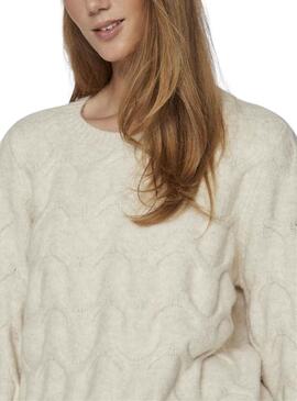 Pullover Vila Viella New Beige für Damen