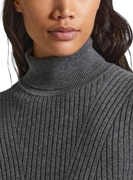 Pullover Pepe Jeans Dalia Rolled Grau für Damen