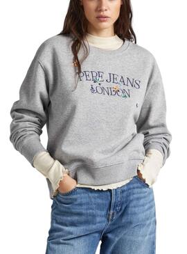 Sweatshirt Pepe Jeans Vella Grau für Damen
