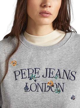 Sweatshirt Pepe Jeans Vella Grau für Damen