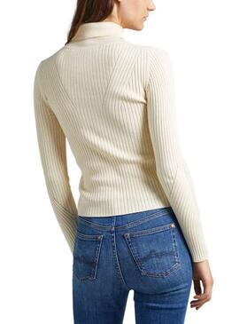 Pullover Pepe Jeans Dalia Rolled Beige für Damen