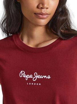 T-Shirt Pepe Jeans Wendys Rot für Damen