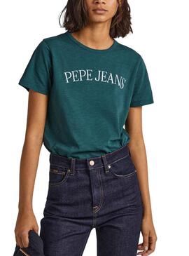 T-Shirt Pepe Jeans Vio Grün für Damen