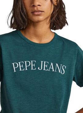 T-Shirt Pepe Jeans Vio Grün für Damen