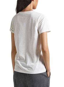 T-Shirt Pepe Jeans Velvet Weiss für Damen