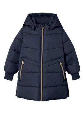 Jacke Name It Musik Long Puffer Marineblau Mädchen