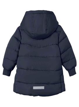 Jacke Name It Musik Long Puffer Marineblau Mädchen