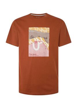 T-Shirt Pepe Jeans Kenelm Orange für Herren