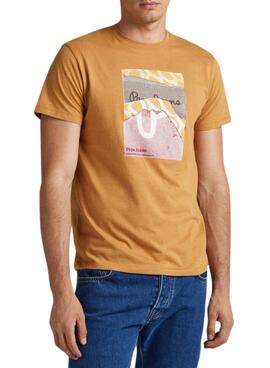 T-Shirt Pepe Jeans Kenelm Camel für Herren