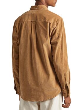 Hemd Pepe Jeans Coleford Cordstoff Camel für Herren