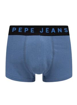 Pack 2 Boxer Pepe Jeans Solid Blau für Herren