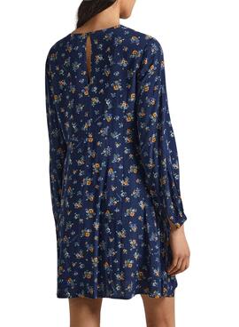 Kleid Pepe Jeans Inma Flores Blau für Damen