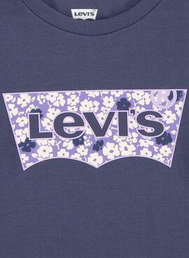 T-Shirt Levis Blumen Morado für Mädchen