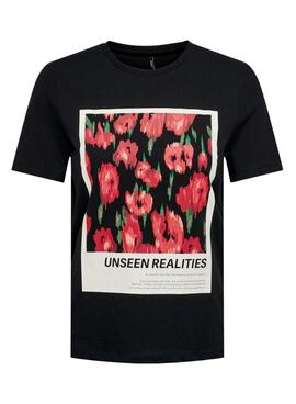 T-Shirt Only Betty Printed Blumenmuster Schwarz Damen