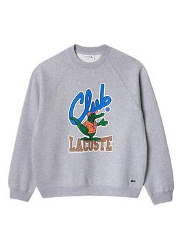 Sweatshirt Lacoste Club Grau für Herren und Damen