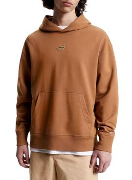 Sweatshirt Tommy Jeans Signature Camel für Herren