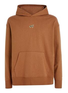 Sweatshirt Tommy Jeans Signature Camel für Herren