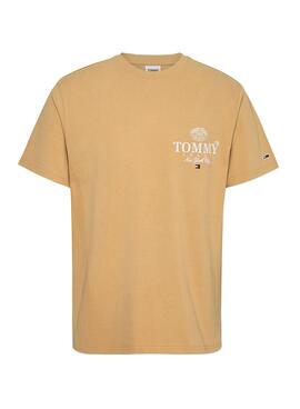 T-Shirt Tommy Jeans Luxe Athletic Camel Herren