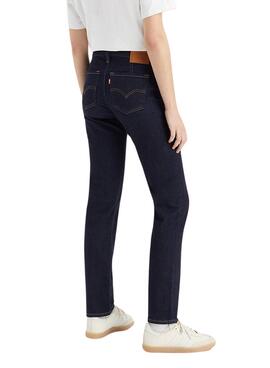 Hose Jeans Levis 712 High Slim Marineblau Damen