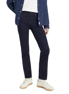 Hose Jeans Levis 712 High Slim Marineblau Damen