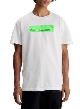 T-Shirt Calvin Klein Jeans Hyper Real Box Weiss