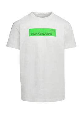 T-Shirt Calvin Klein Jeans Hyper Real Box Weiss