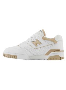 Sneakers New Balance BB550 Weiss Camel Damen