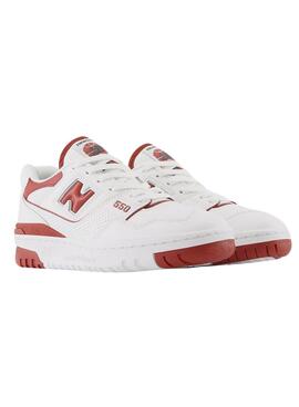 Sneakers New Balance BB550 Weiss Rot Damen