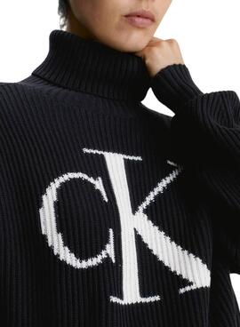 Pullover Calvin Klein Jeans Blown CK Schwarz Damen