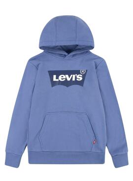 Sweatshirt Levis Batwing Kapuze Blau für Junge