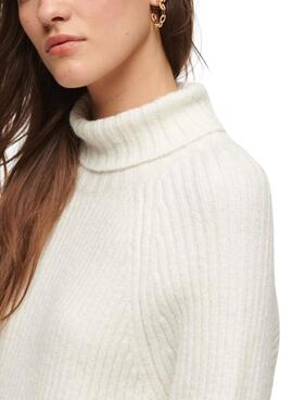 Pullover Superdry Essential Rib Weiss für Damen