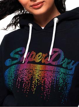 Sweatshirt Superdry Cascade Logo Blau Damen