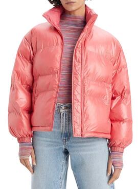 Jacke Levis Retro Puffer Rosa für Damen