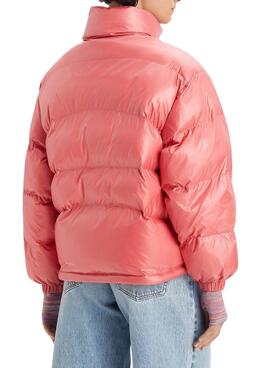 Jacke Levis Retro Puffer Rosa für Damen