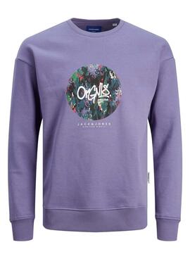 Sweatshirt Jack & Jones Silverlake Violett Herren