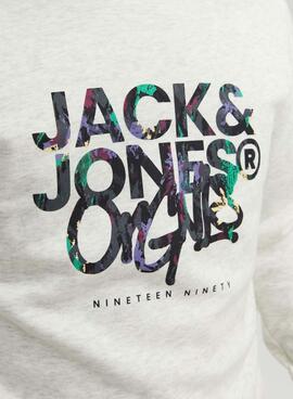 Sweatshirt Jack & Jones Silverlake Weiss Herren