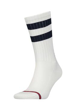 Socken Tommy Jeans TH Uni Sport Weiss Marineblau