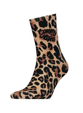 Socken Tommy Jeans TH Uni Leopardo Damen