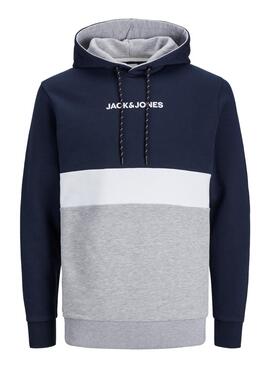 Sweatshirt Jack & Jones Reid Block Marineblau Herren