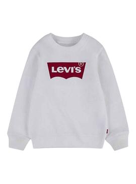 Sweatshirt Levis Batwing Crewneck Weiss für Junge