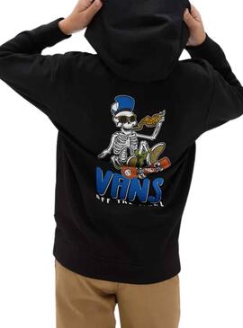 Sweatshirt Vans Skull Scheiben Schwarz für Junge