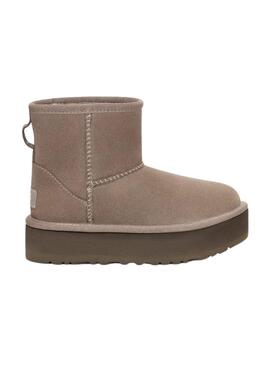 Stiefelettes UGG Classic Mini Platform Rauch Braun Mädchen