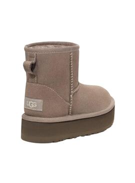 Stiefelettes UGG Classic Mini Platform Rauch Braun Mädchen